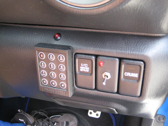 Subaru WRX GF100 concealed controls.