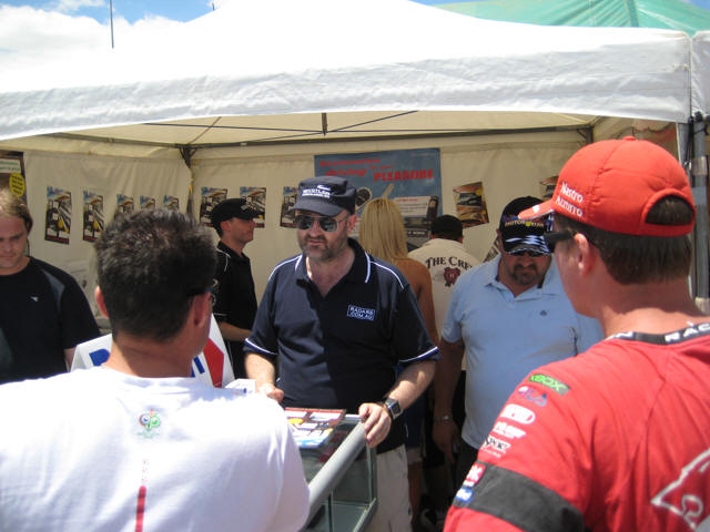 Busy buying radar detectors at Motorvation 2008.