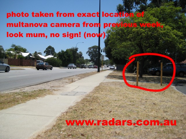 Multanova speed camera location exposed.
