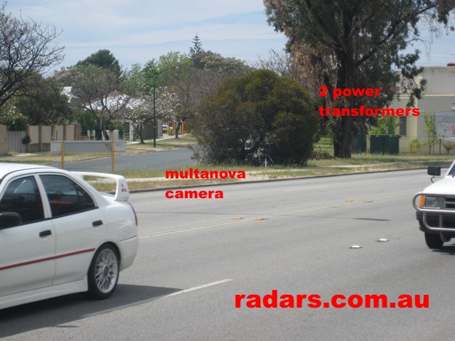 Multanova speed camera setup incorrectly near electromagnetic interference from power transformers.