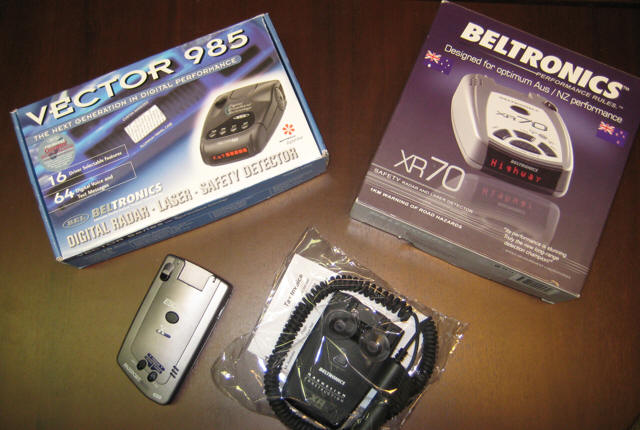 Radar Detectors from Beltronics, STI-XR, XR70 and Escort 8500.