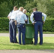 Speed camera hidden in wheely bin.