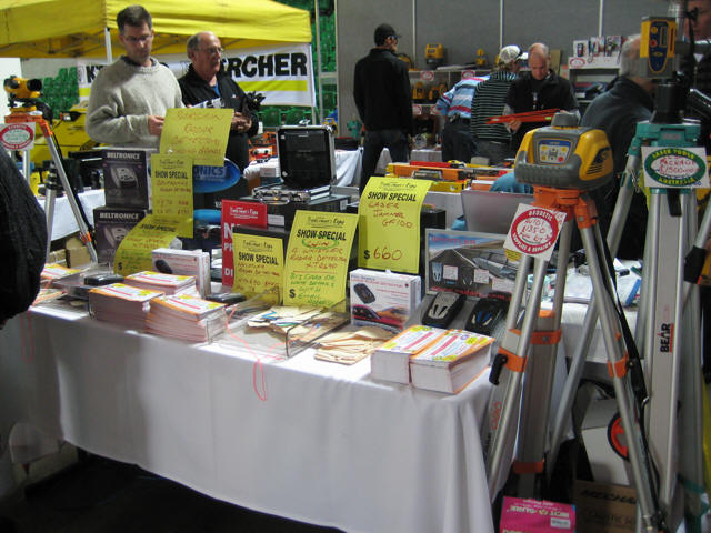 Product Display: Trade show with Whistler radar detectors.