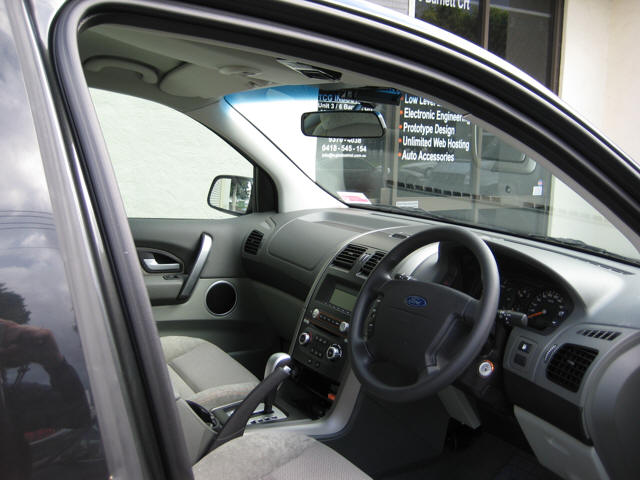 Whistler PRO78 radar detector mounted high.